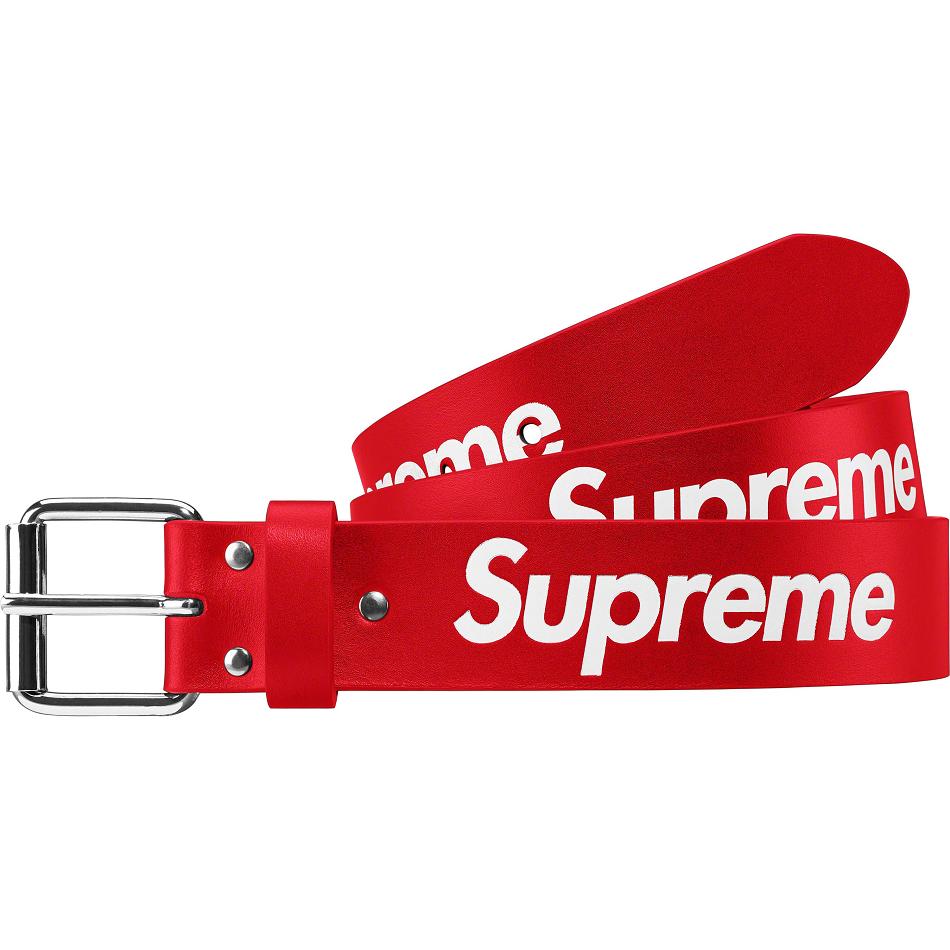 Red Supreme Repeat Leather Belt Belts | Supreme 468FM